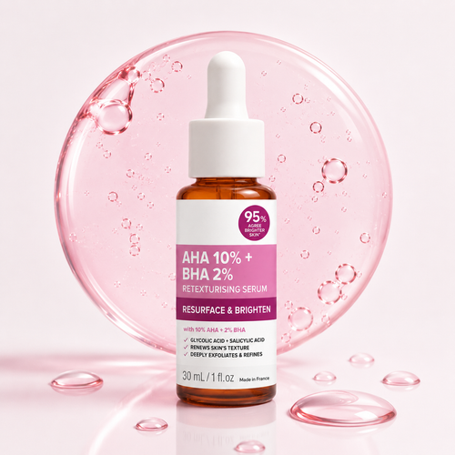AHA 10% + BHA 2% Retexturising Serum – Resurface & Brighten, 30ml